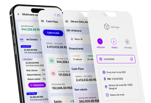 White label web aplikacija za pristup SEFu za klijente faktoring kuca